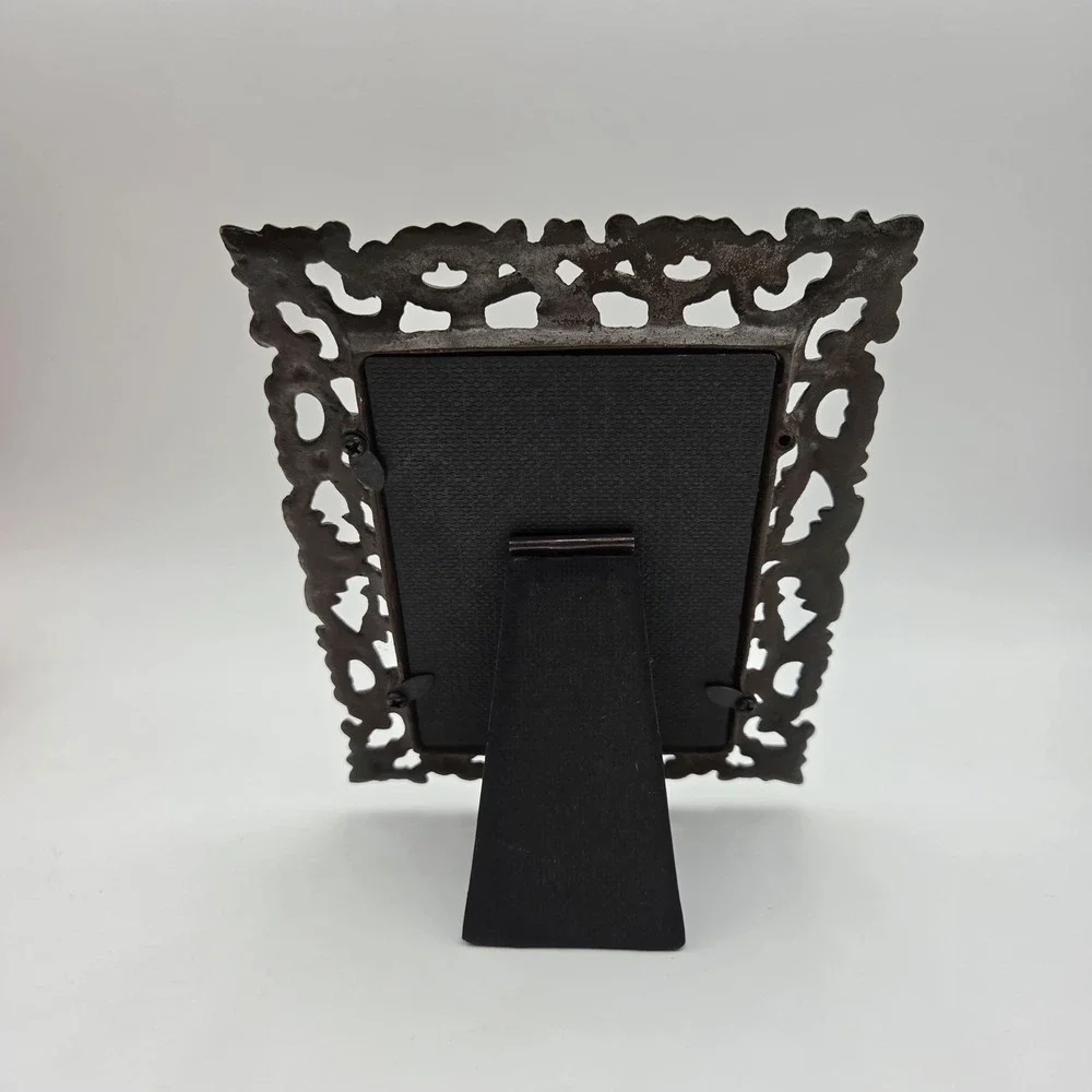 Vintage Antique Victorian  Metal Ornate Picture Photo Frame 4.75